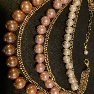 Pearl layer necklace